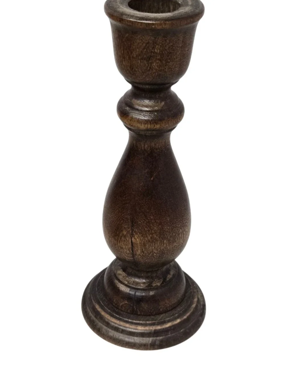 Vintage Wooden Candle Holders Set Of 2 MCM Taper Basketville Putney Vermont